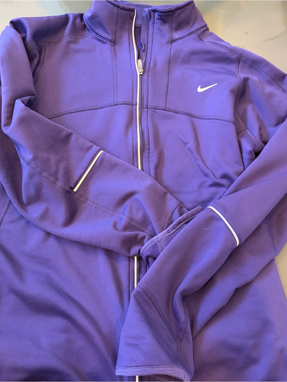 Nike Purple Full-Zip Jacket with White Swoosh